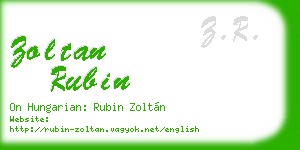 zoltan rubin business card
