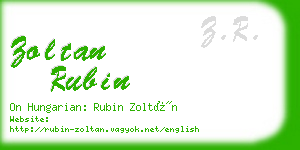 zoltan rubin business card